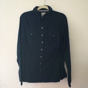 Navy Blue Converse Button Down